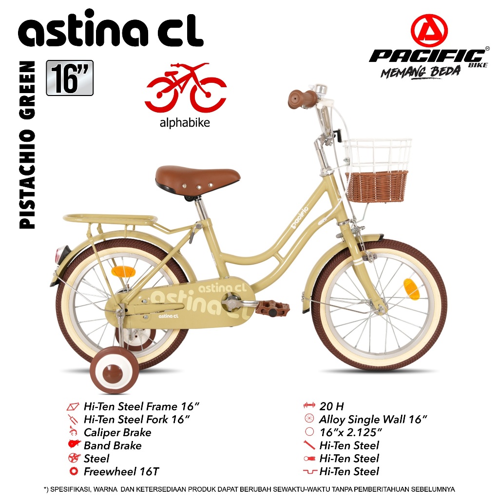 SEPEDA PACIFIC MINI 12 16 18 20  PACIFIC MINI ASTINA CL SEPEDA ANAK PEREMPUAN