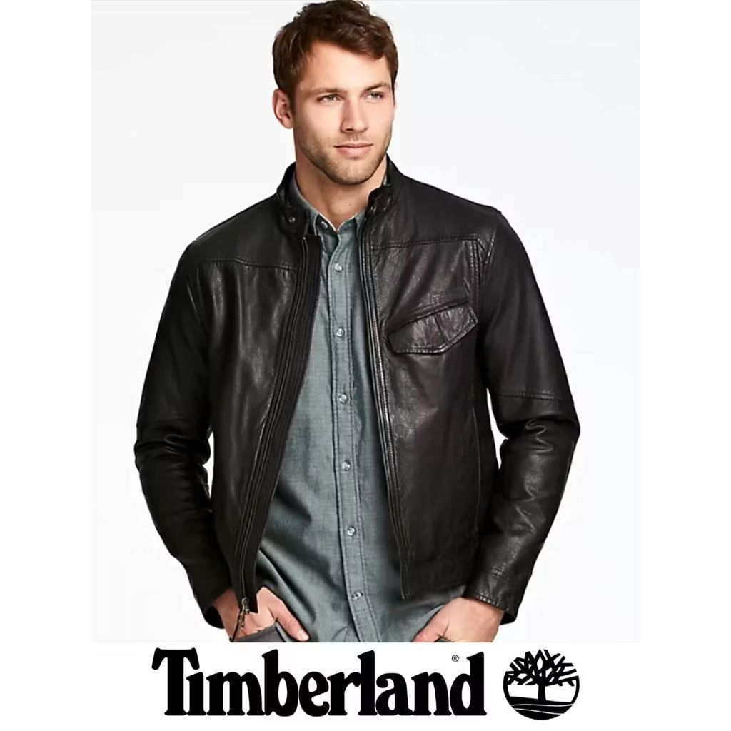 NWOT Timberland Kinsman Goatskin Leather Caferacer Jacket X Jaket Kulit Avirex Harley Davidson RBC A