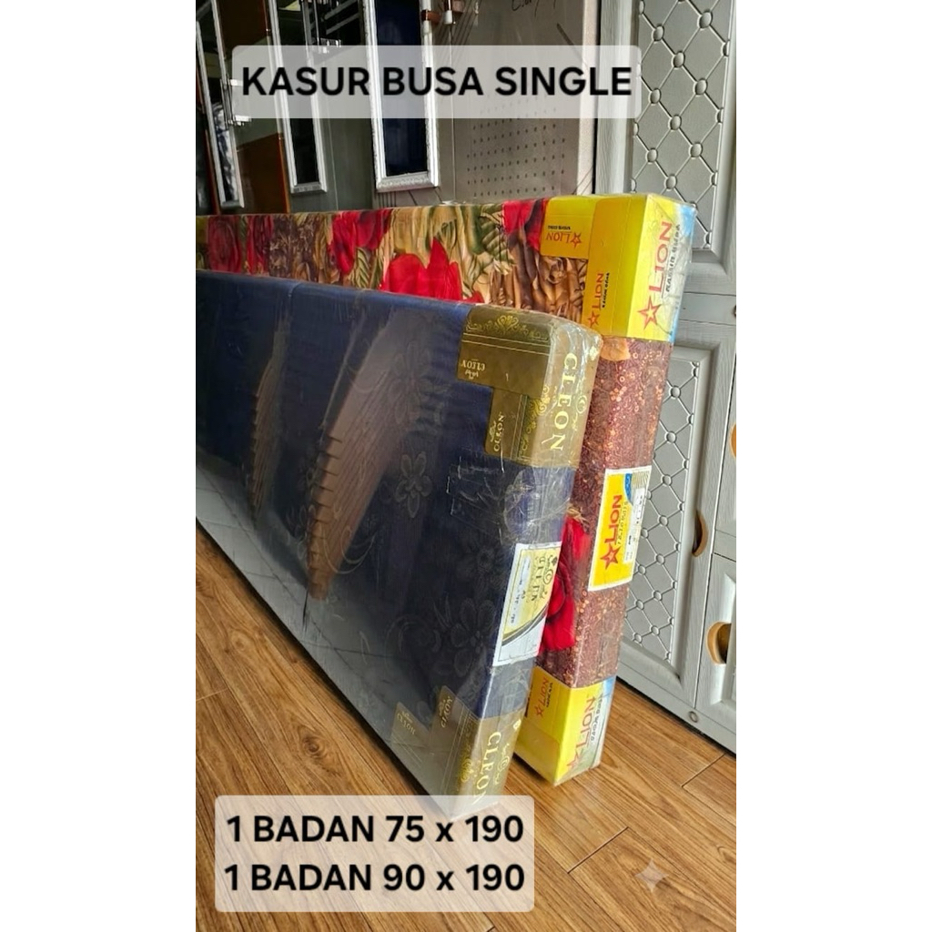 ( Instan Kurir ) KASUR BUSA 1 BADAN SINGLE TIPIS 10 CM