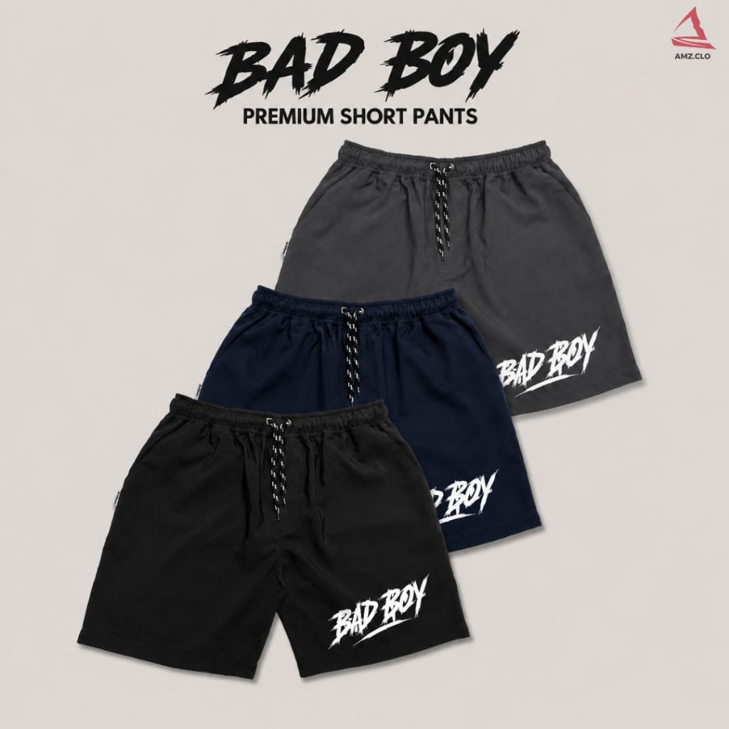 AMZ.CLO Celana Pendek Pria Motif Bad Boy Broadshort Premium Casual Santai