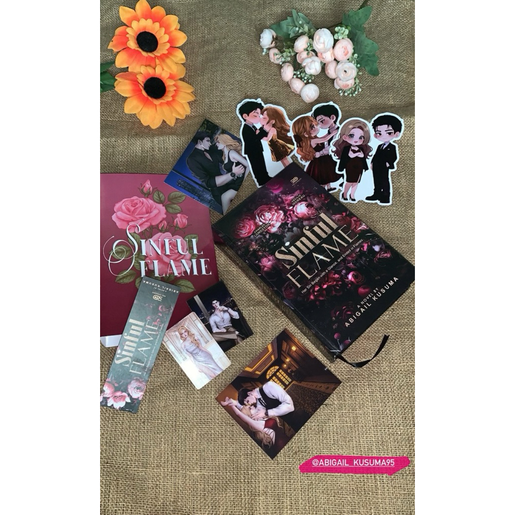 Preloved novel SINFUL FLAME spray edges