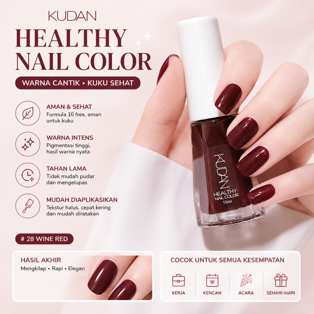 CherryOn - [GROSIR] BPOM Kudan Kutek Peel Off 10ml – Healthy Nail Polish Water Based Bisa Dikelupas 