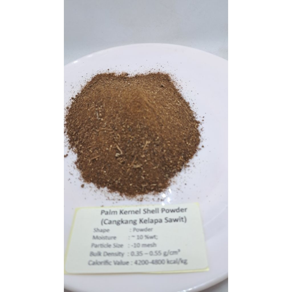 Cangkang Kelapa Sawit Serbuk (Palm Kernel Shell) Murni standar Penelitian Biomassa