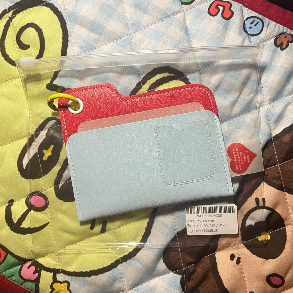 WGG CARD HOLDER RED BLUE ORI