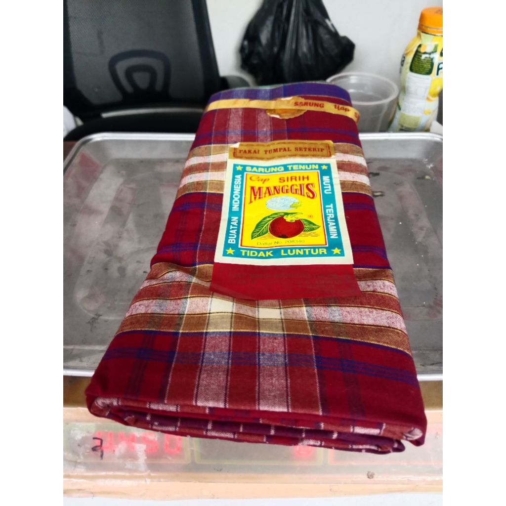 Sarung jadul goyor cap sirih manggis (baru) berbahan stafelfiber/Rayon
