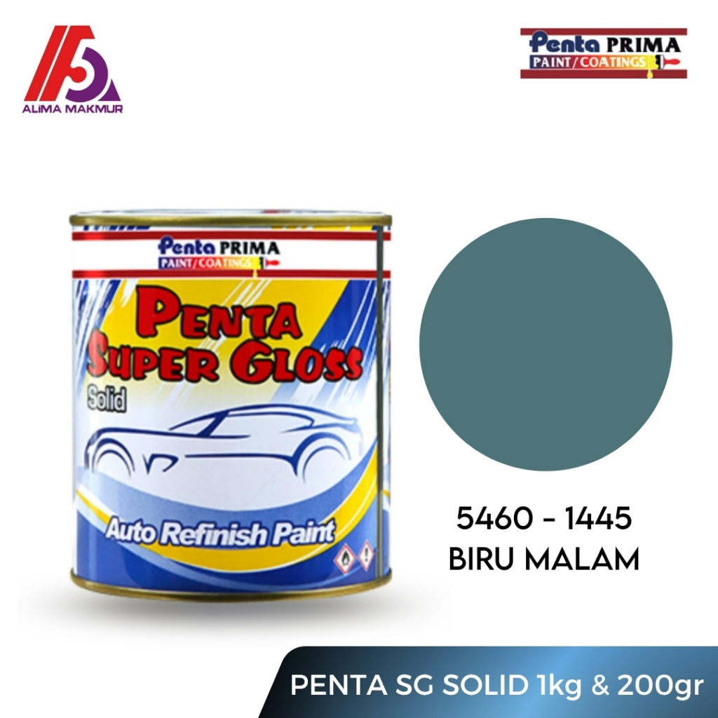 Penta Super Gloss 1445 Biru Malam 1kg dan 200gram / Penta Biru Malam / Cat penta Biru Malam
