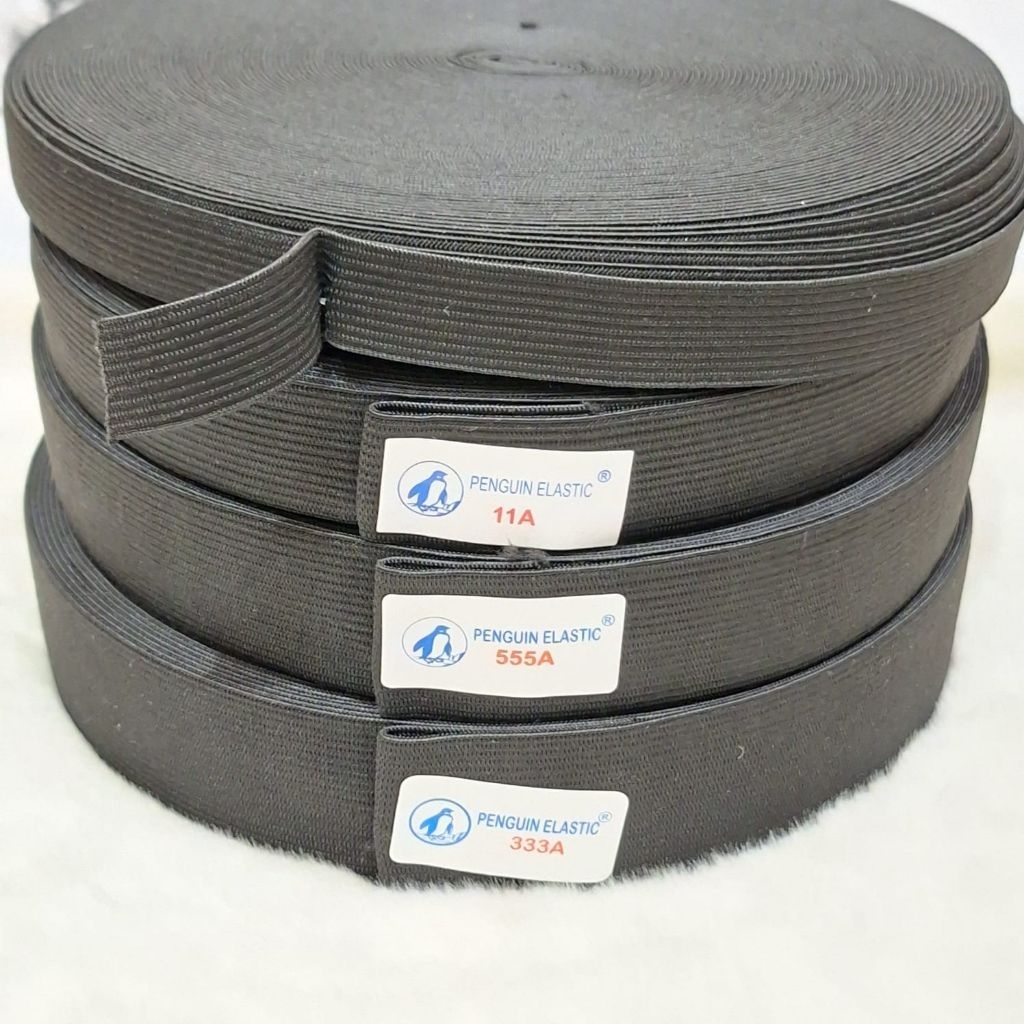 5meter Karet Elastic Penguin / Karet Elastis Penguin Hitam / Karet Elastis 2cm / 2,5cm / 3cm / 4cm