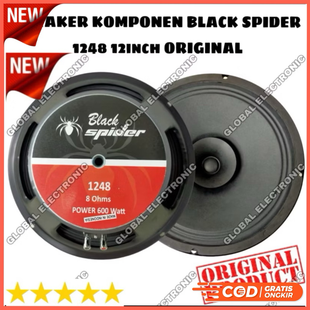 NEW - Promo Audio Speaker Blackspider Bs 1248 Blackspider 12 inch Inch Full Range