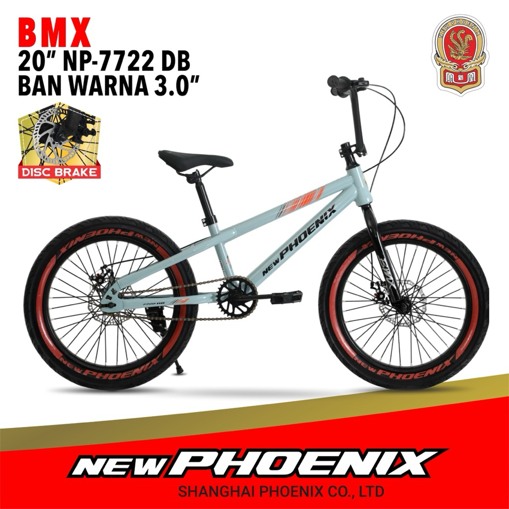 Sepeda Anak BMX 20 Inch New Phoenix 7722 (Rem Cakram) Ban 3.0