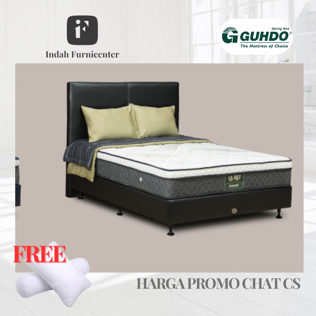 kasur springbed guhdo lariz 90 120 160 180 x 200 la riz plush top plushtop tempat tidur queen king s