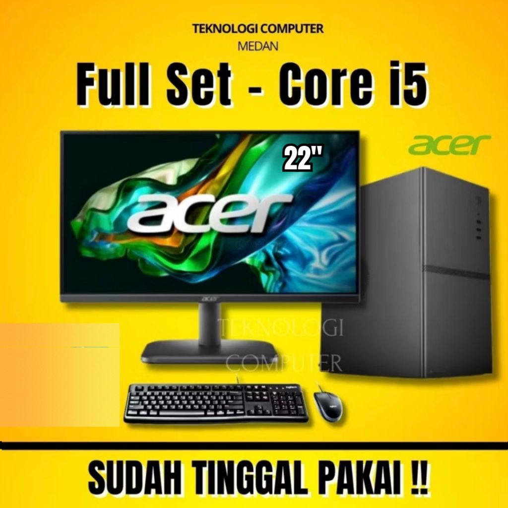 Full Set Komputer - ACER - PC Rakitan CPU - LED ACER CPU ACER