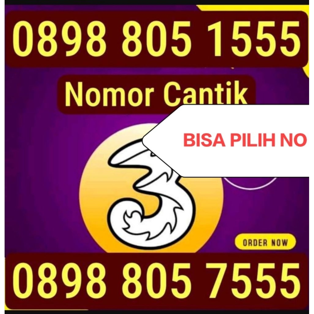 No Cantik PERDANA 3 TRI