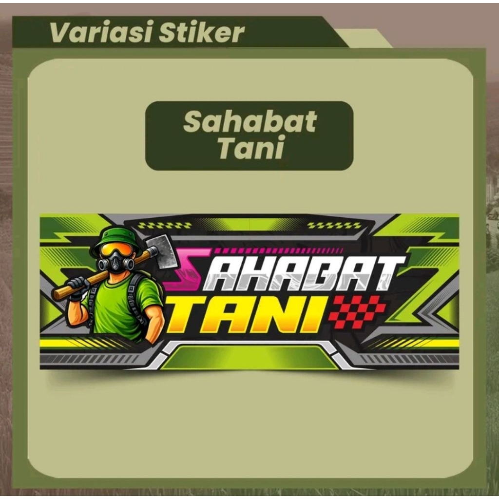 Stiker sahabat tani tangki sprayer petani