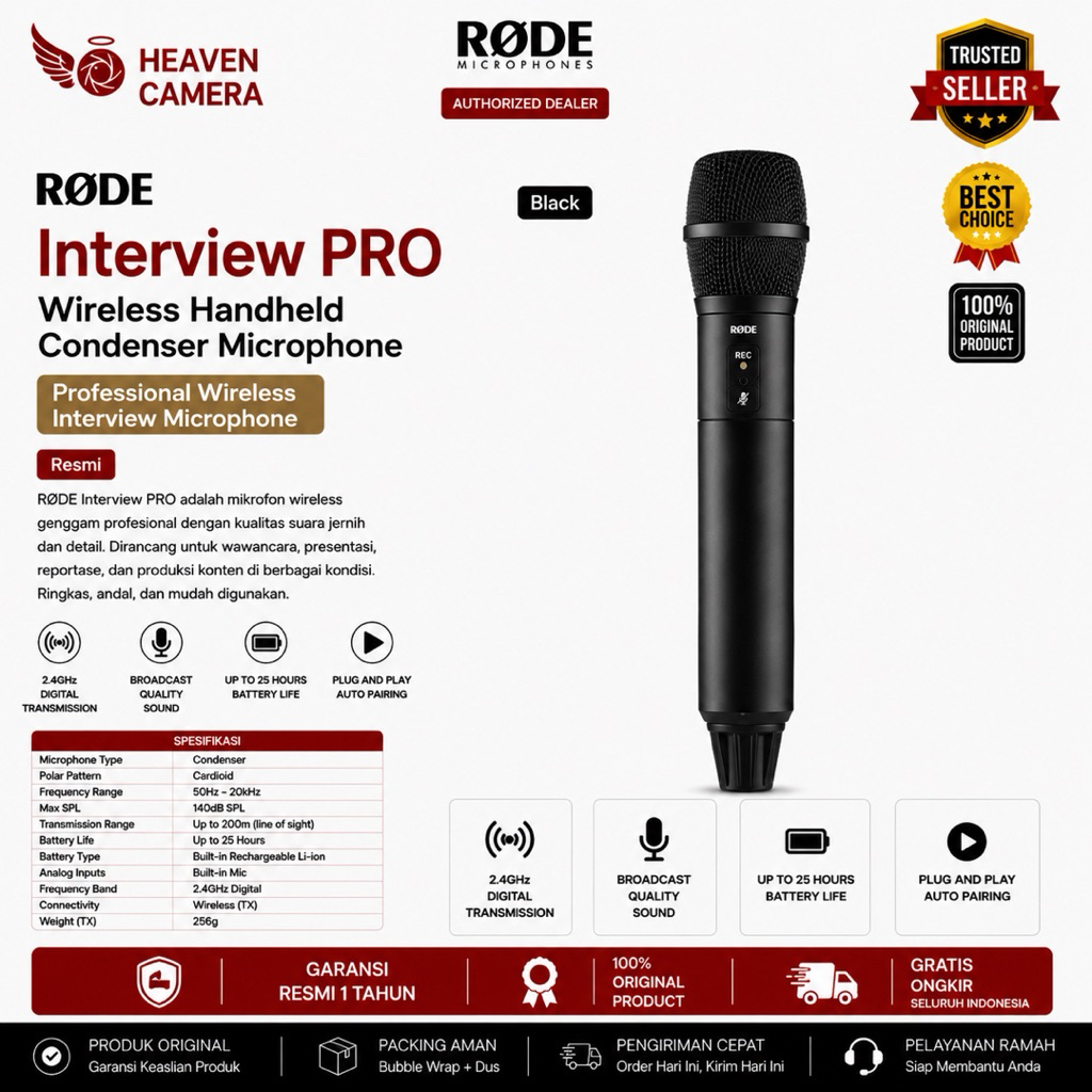 Rode Interview PRO Wireless Handheld Condenser Microphone
