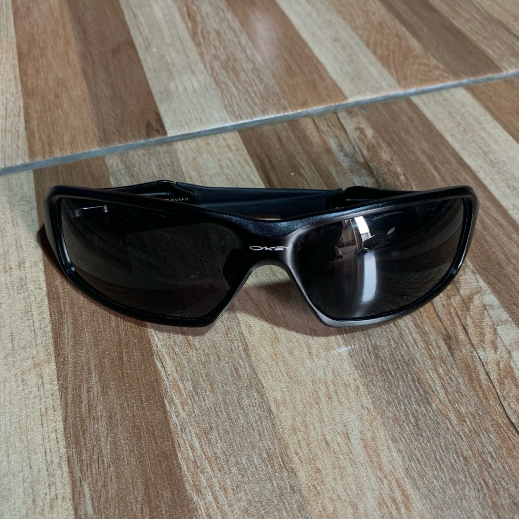 Oakley C Six Y2K Made In USA Metal Black Polarized Lens Sungglases