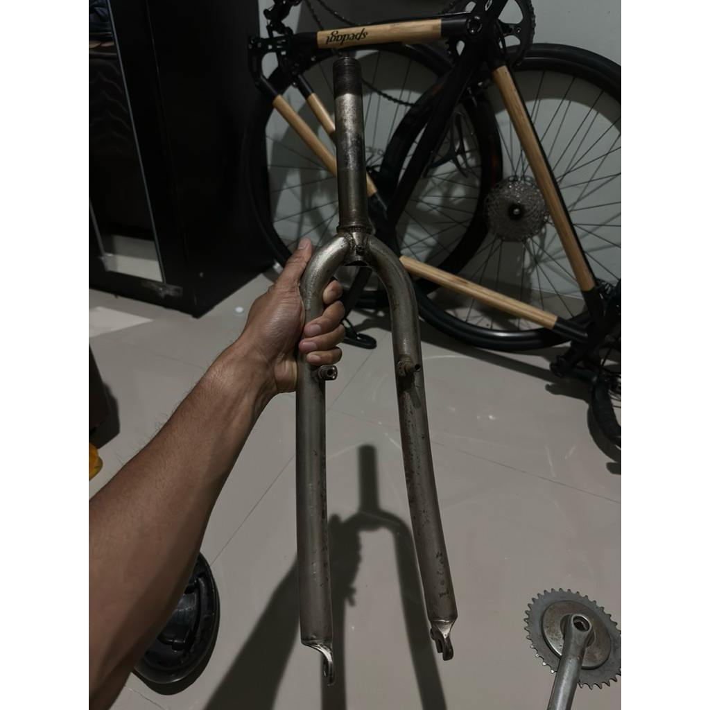 Fork OS Full Rigid Federal, MTB Vintage bahan Chromoly