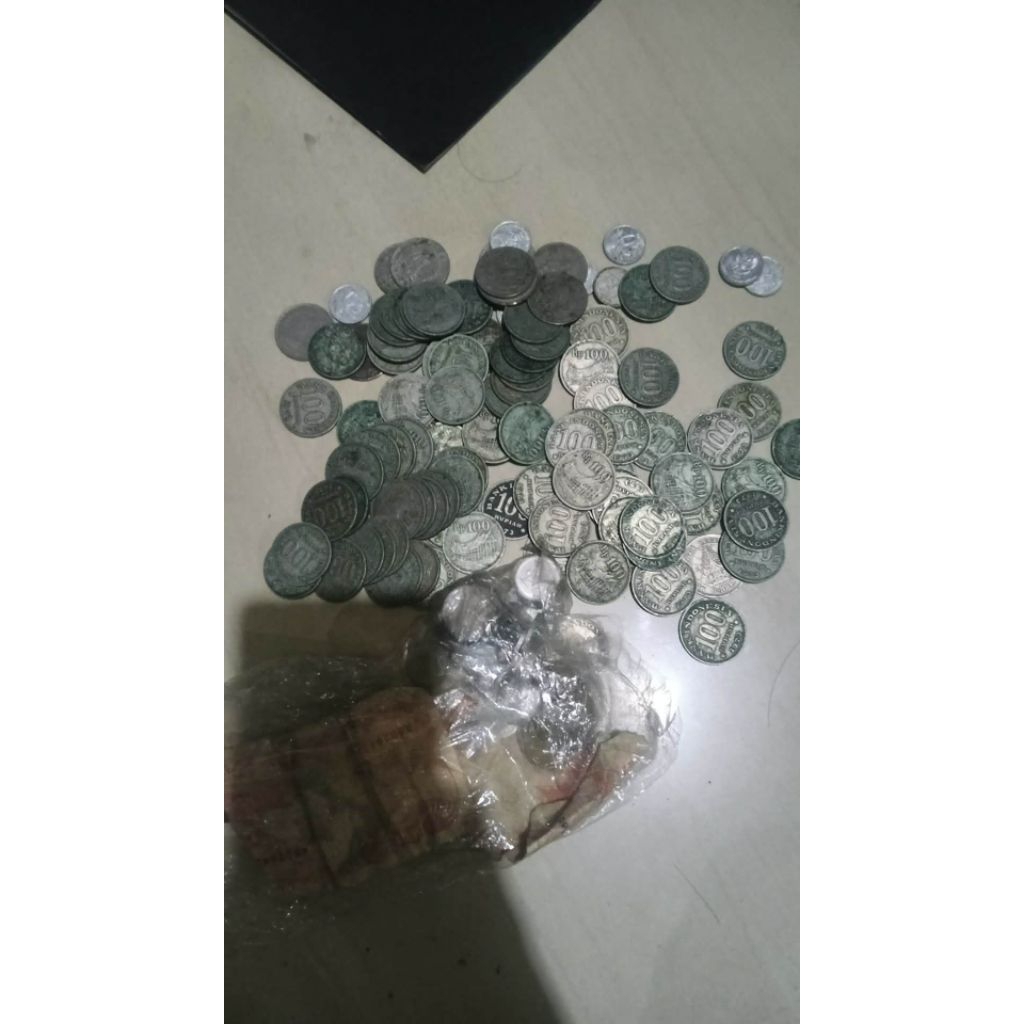 uang koin kuno 100 perak
