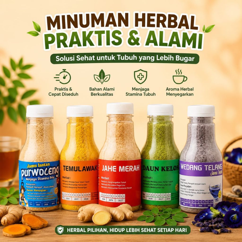 Wedang praktis temulawak wedang kunir putih wedang jahe merah wedang sari jahe wedang daun kelor min