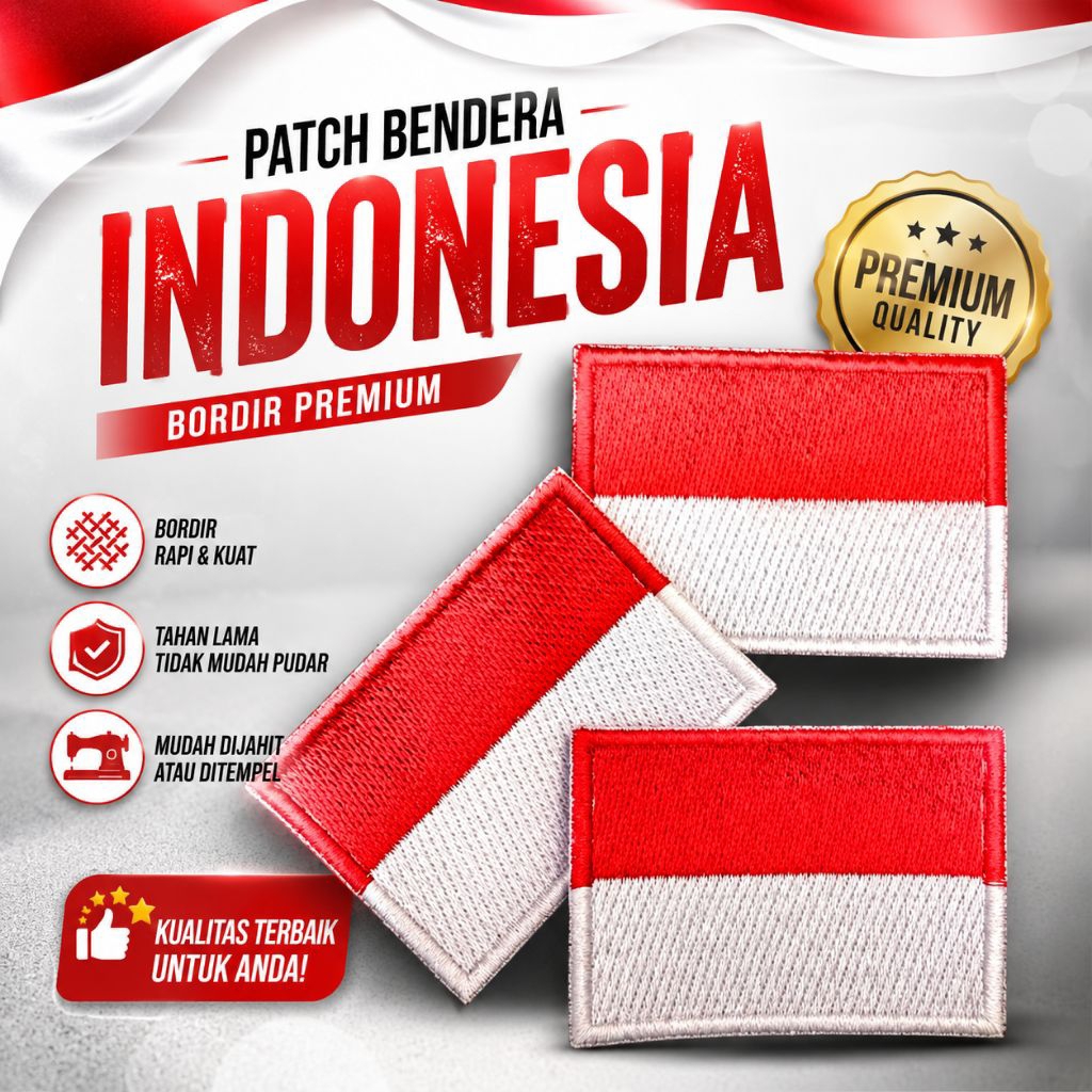Patch Bendera Merah Putih grosir