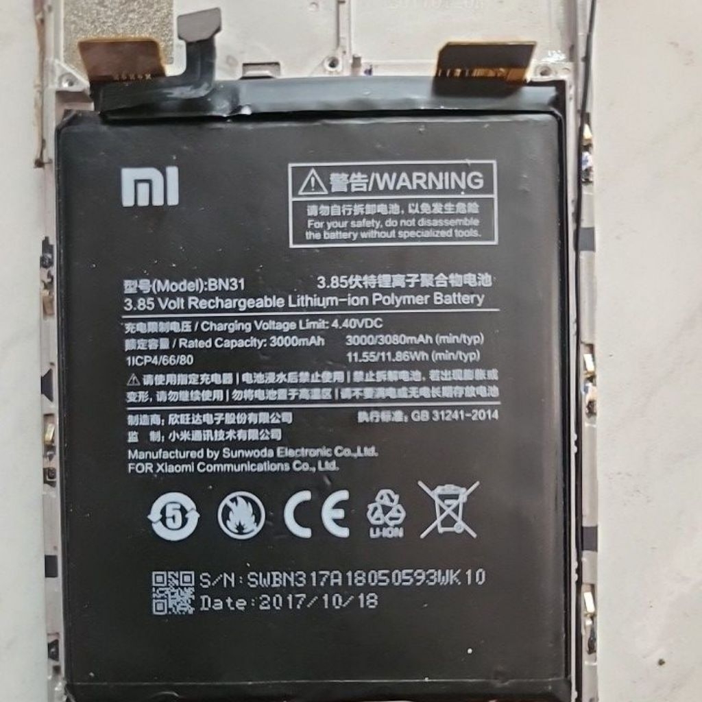 baterai bn31 mi 5x original copotan masih layak pakai