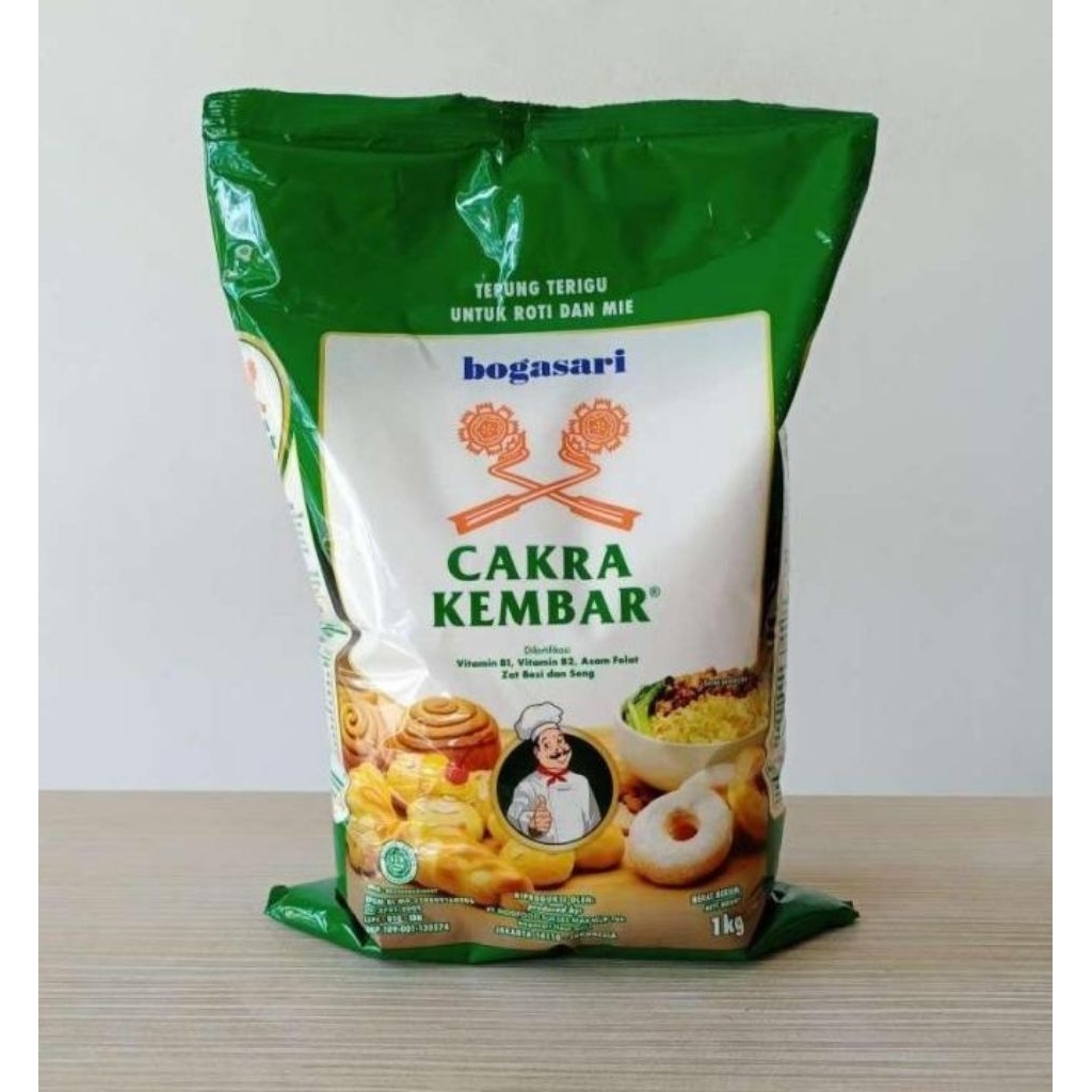 Tepung bogasari cakra kembar 1kg/tepung cakra Naruto/ tepung terigu cakra kembar