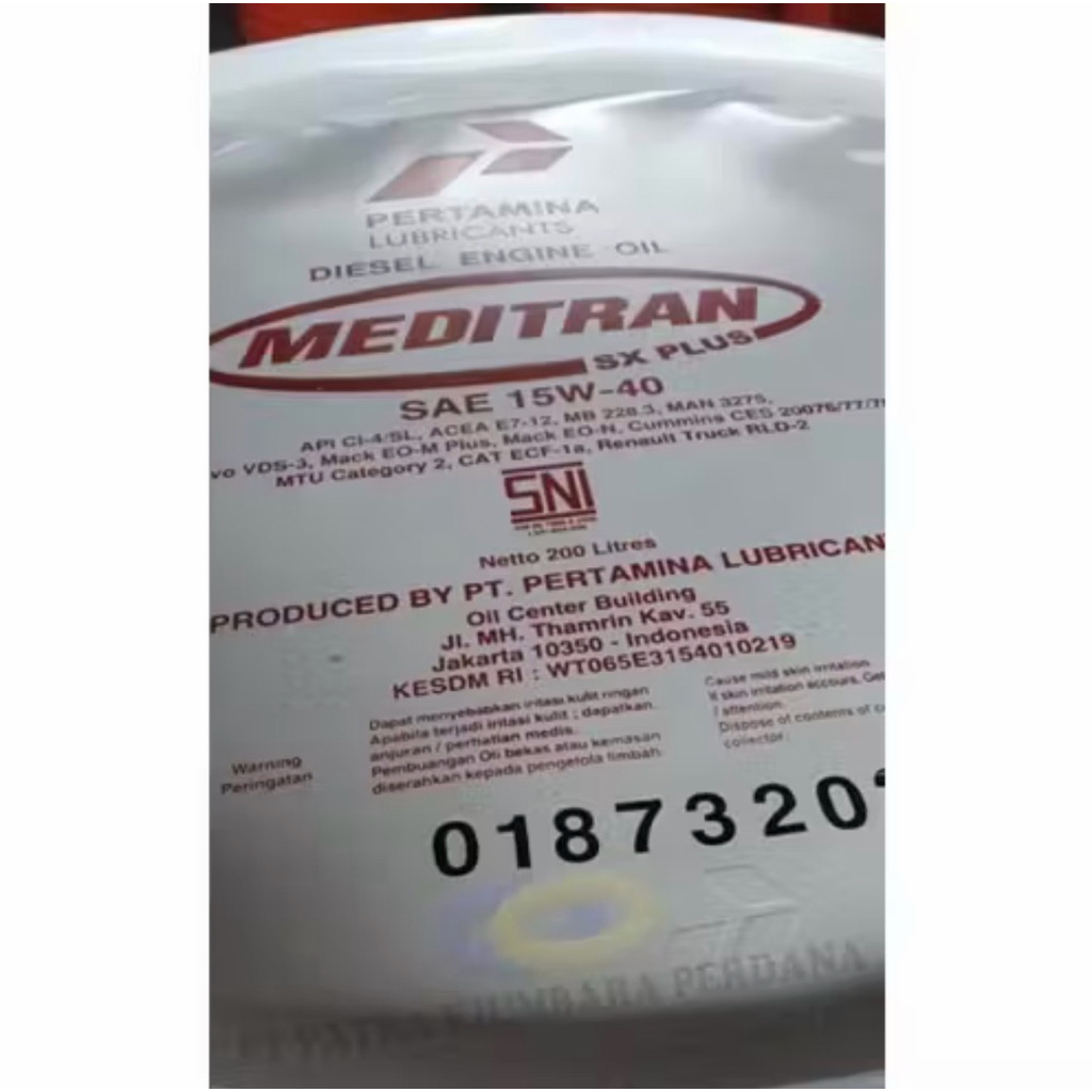 Oli Diesel Meditran SX PLUS 15W-40 - 209Liter