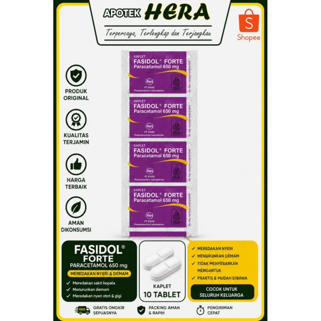 Fasidol Forte Paracetamol 650mg