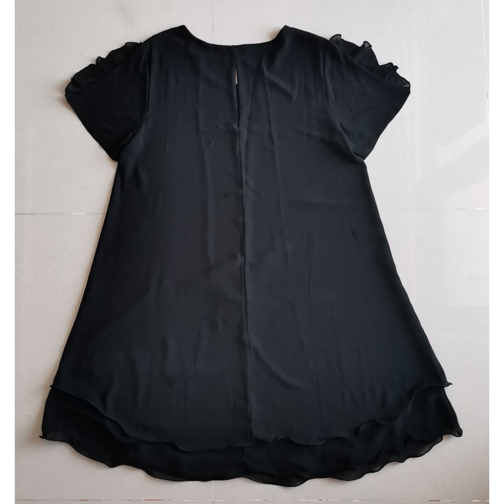Dress Lengan Pendek Warna Hitam james lakeland