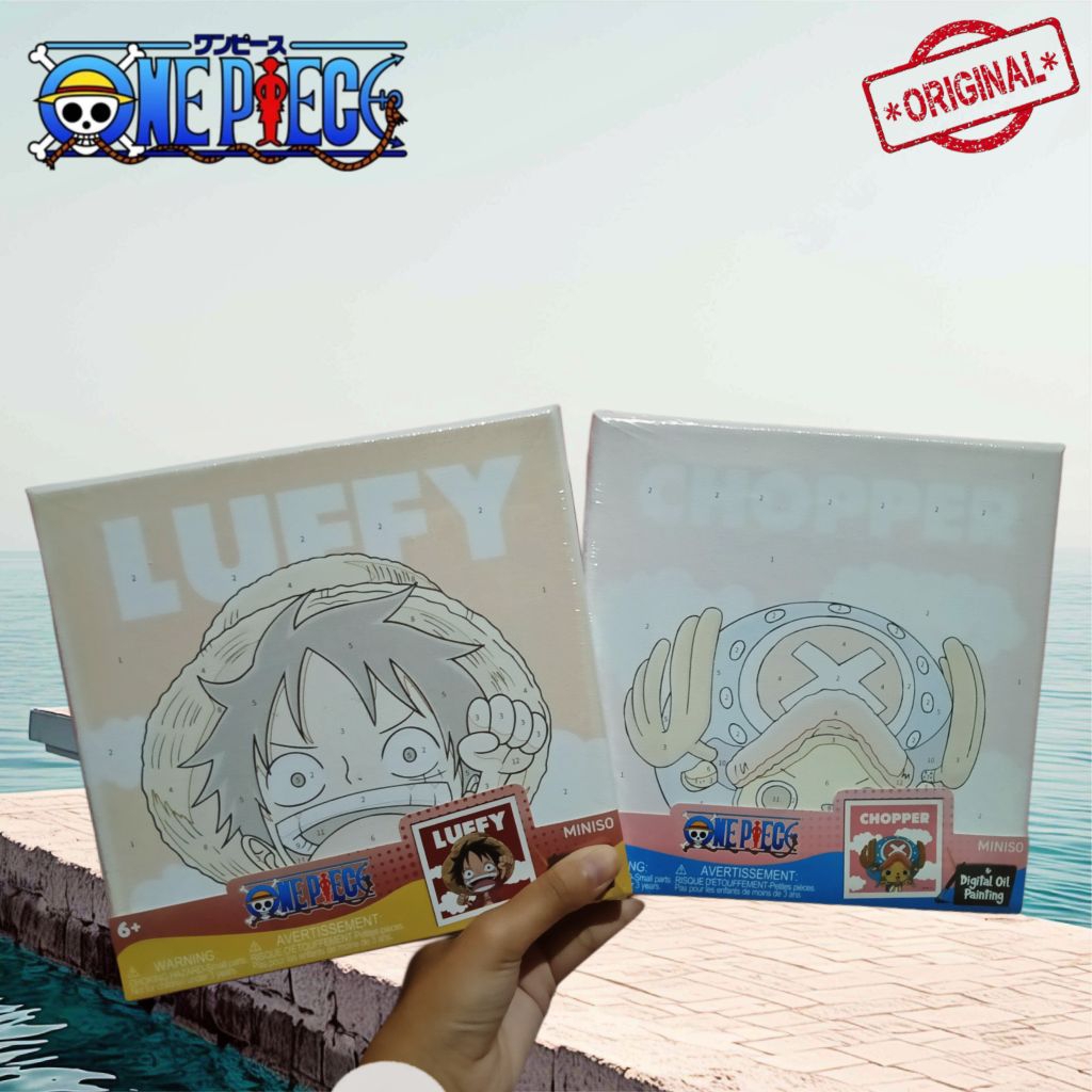 [ORI] Painting by Number Miniso x One Piece / Painting Kit DIY / Digital Oil Printing 20x20 / One Pi