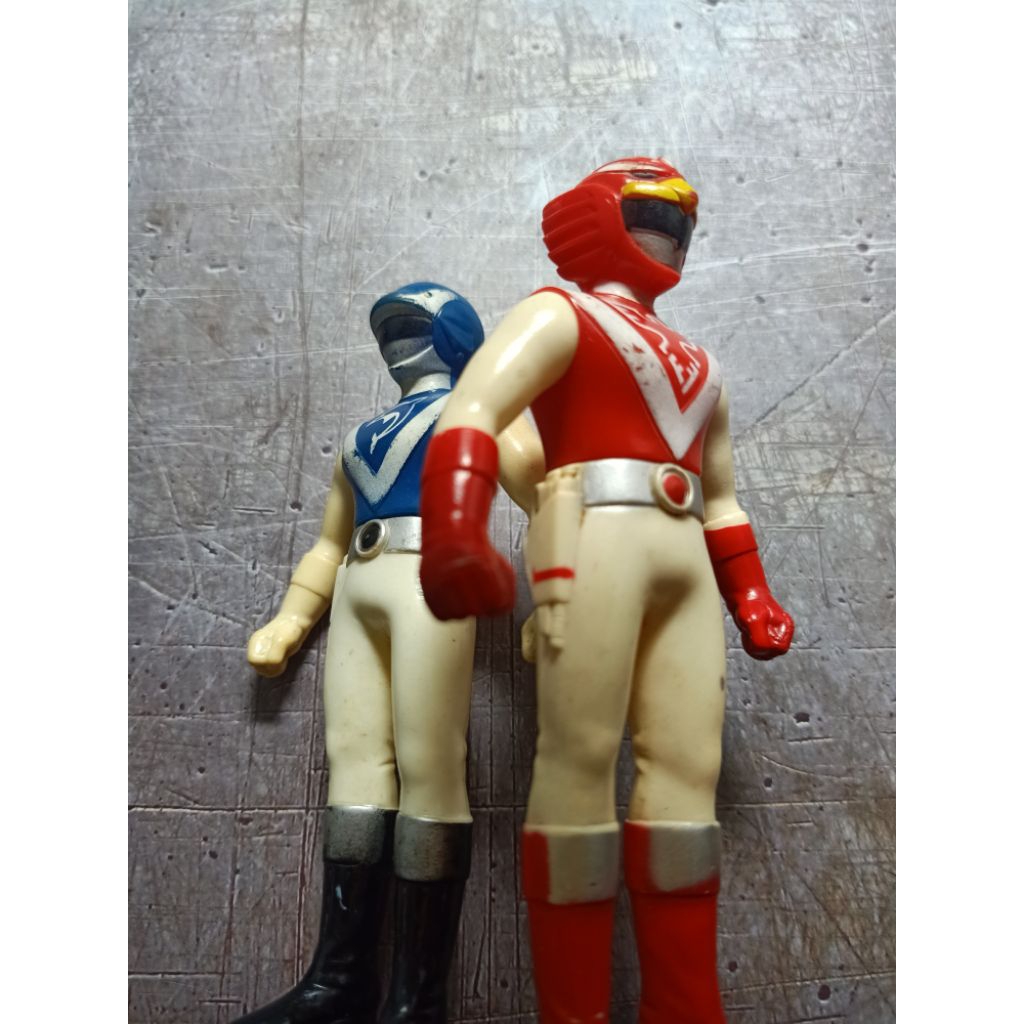 Figure Vinyl Super Sentai Character Liveman Set Red and Blue