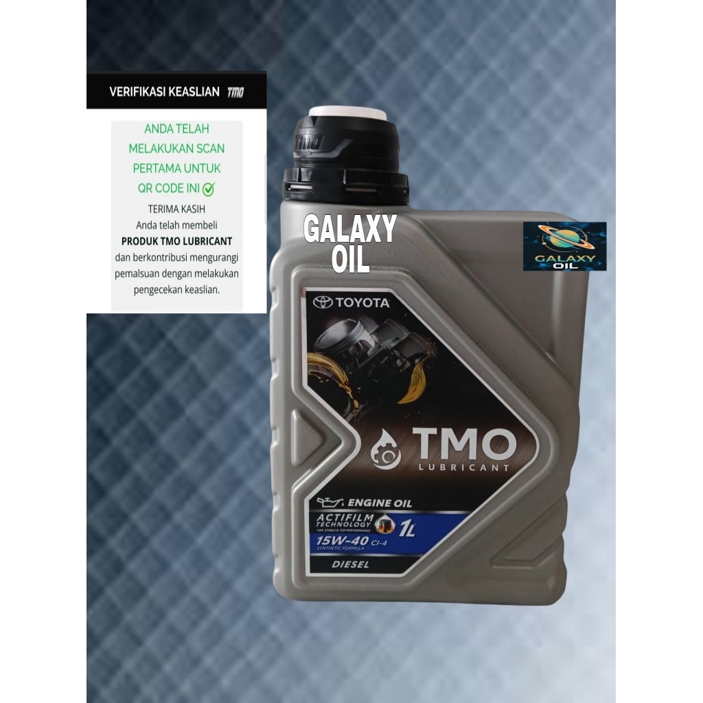 OLI MESIN TOYOTA TMO 15W-40 1L SOLAR SYNTHETIC (SCAN BARCODE) ORIGINAL
