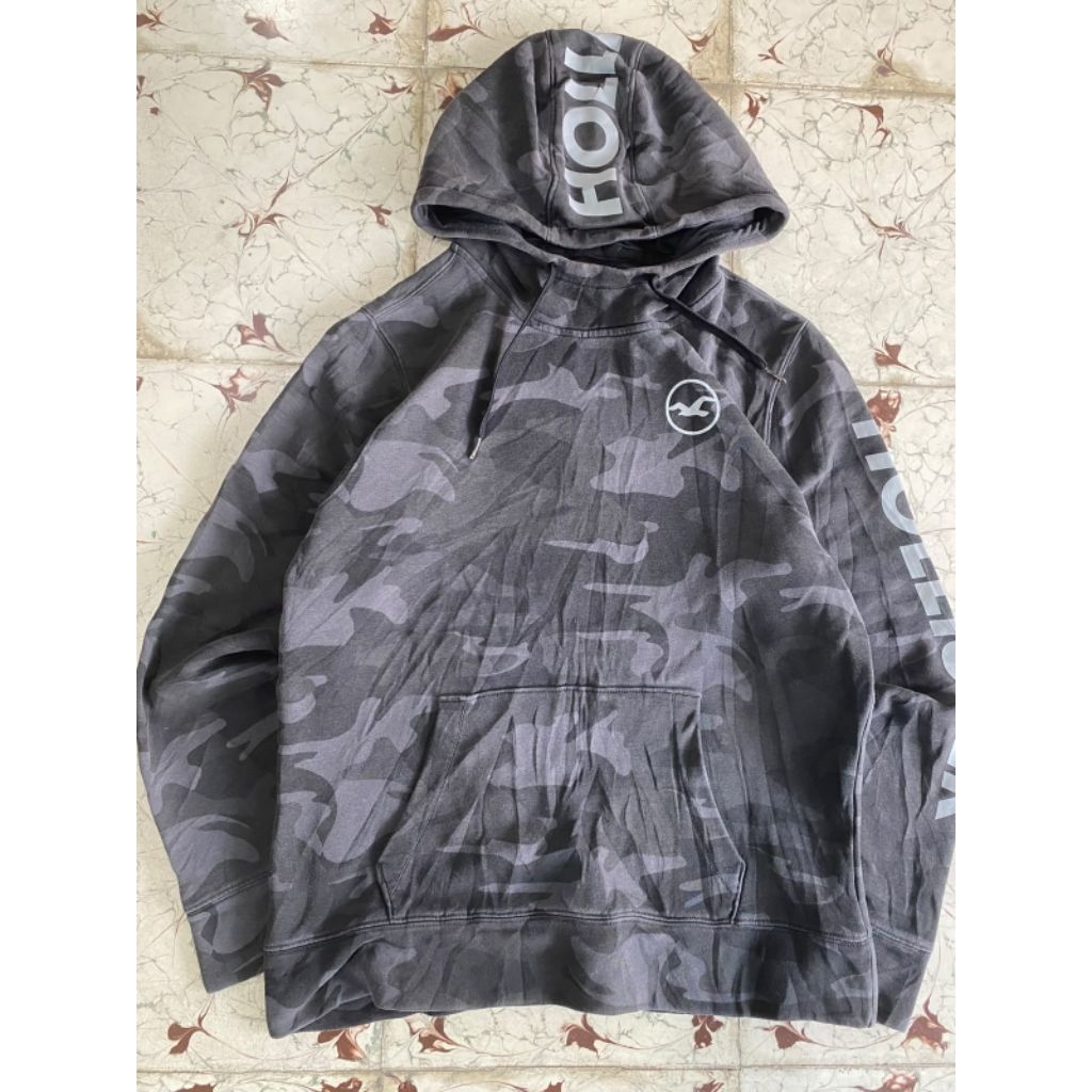 jaket hoodie hollister cowok