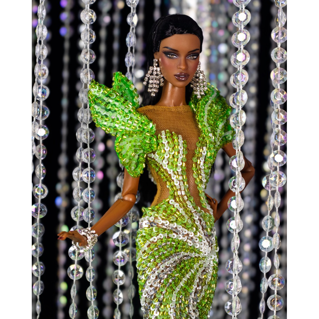 baju boneka fashion royalty doll integrity toys hijau cerah