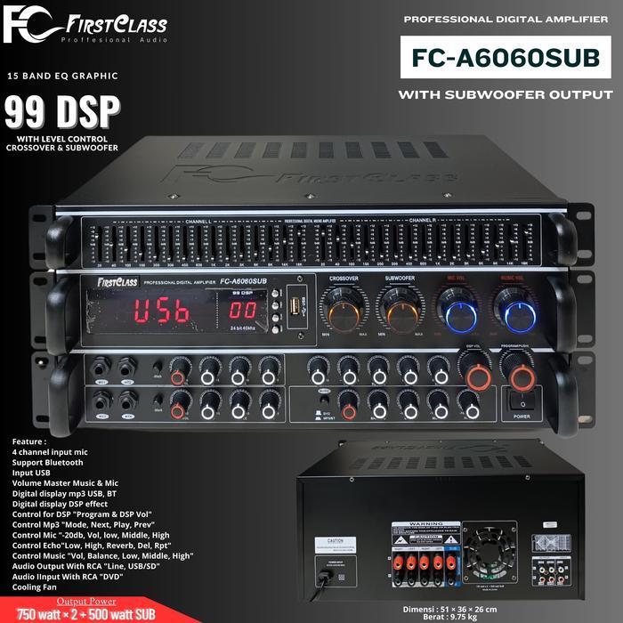 Power Amplifier Firstclass FC A6060SUB Original 99 DSP FC A6060 SUB | JN MUSIC