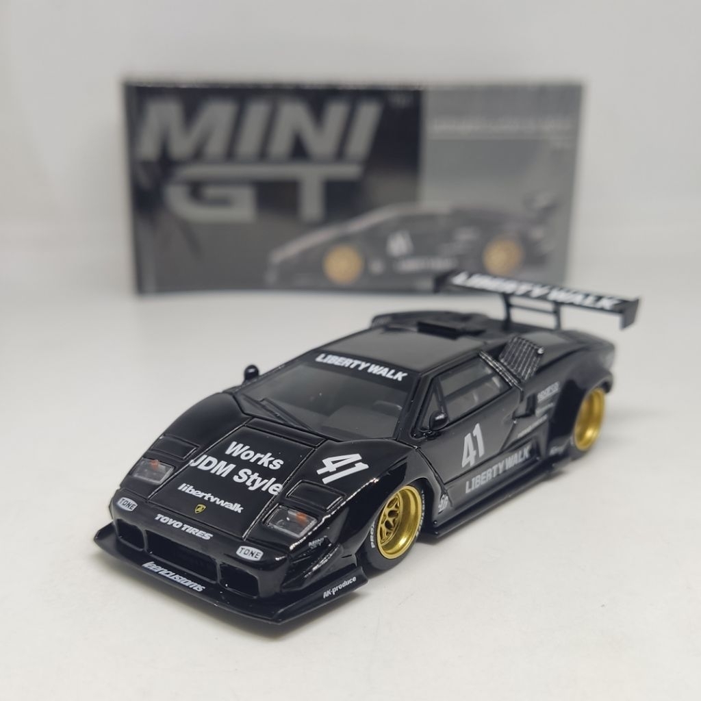 Mini GT Lamborghini Countach LB-WORKS Black - MINI SCALE