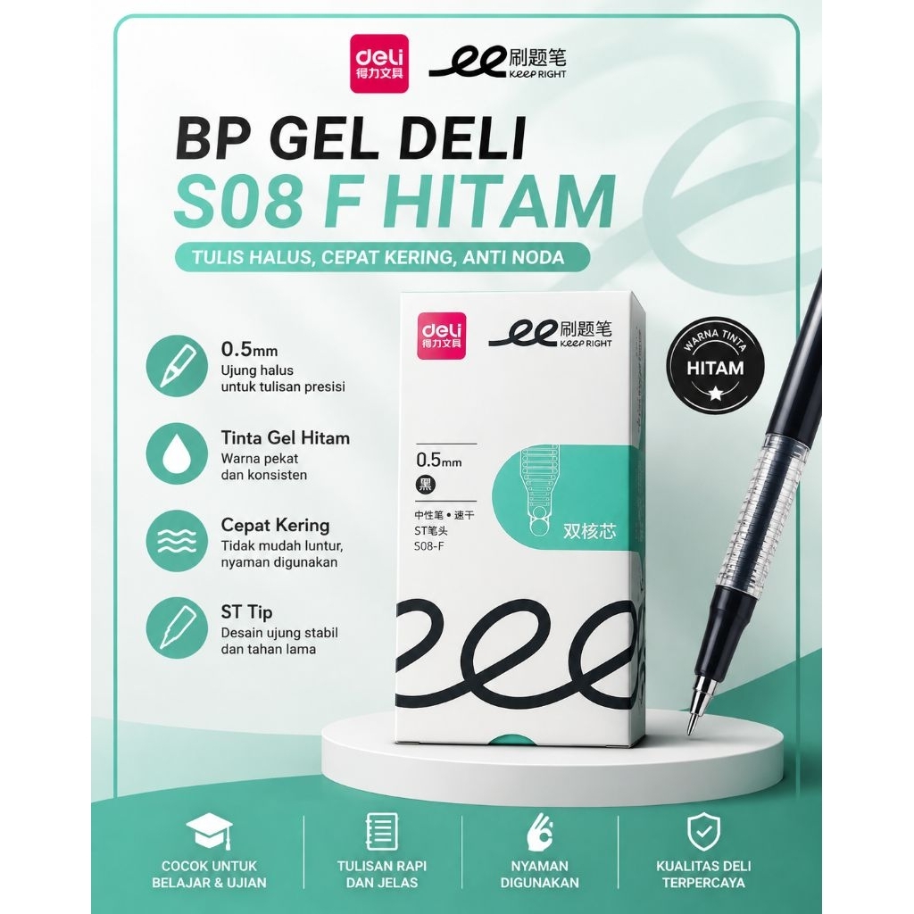 BP GEL DELI S08 F HITAM