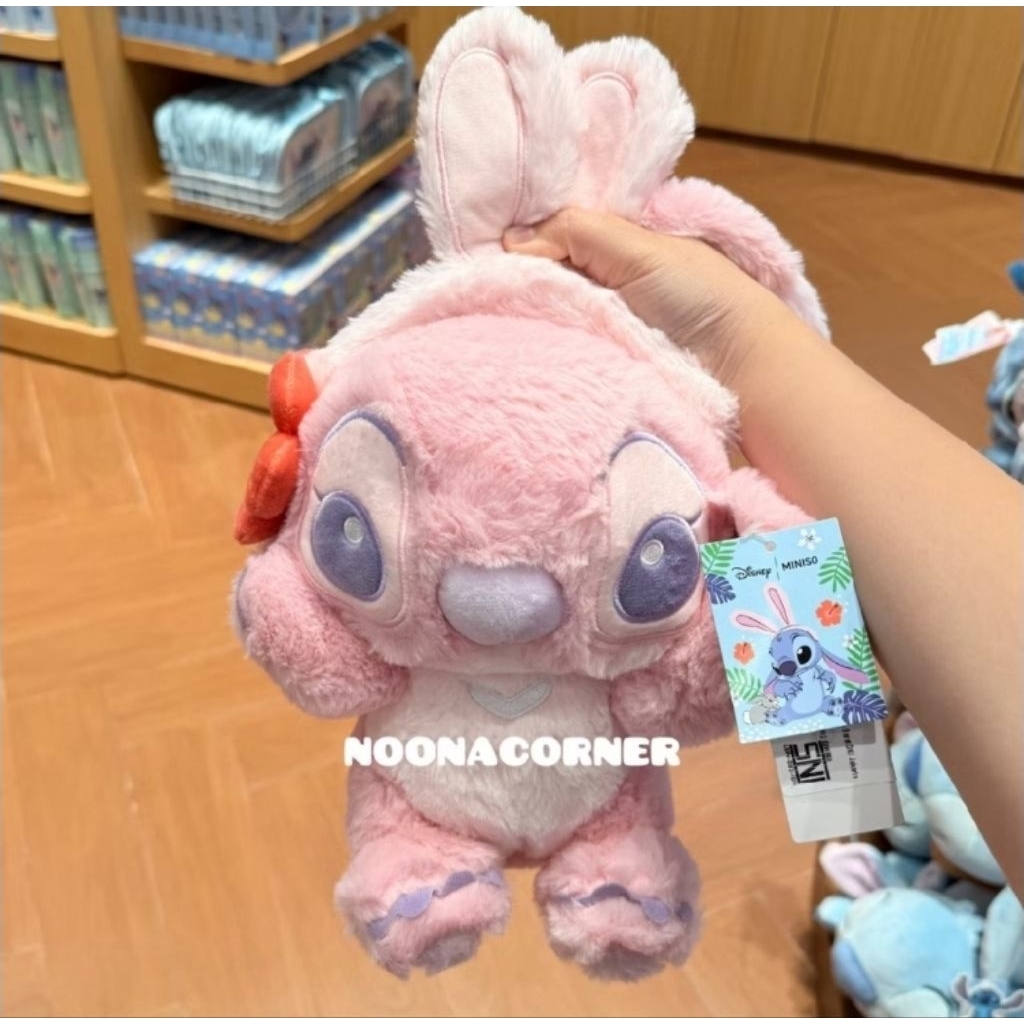 preloved stitch angel plushie miniso