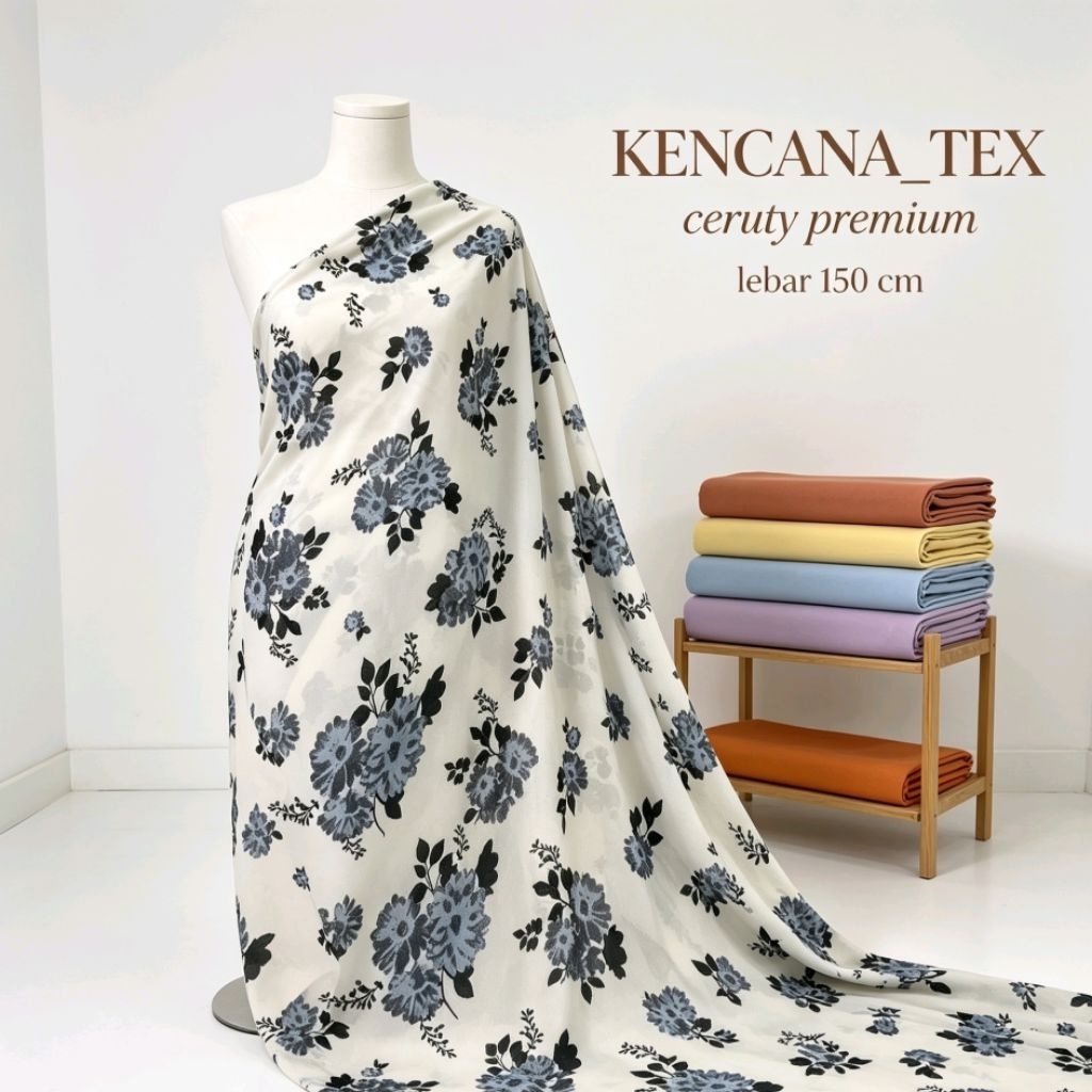kain sifon motif bunga - kain sifon motif - kain sifon motif premium - kain sifon premium - CL