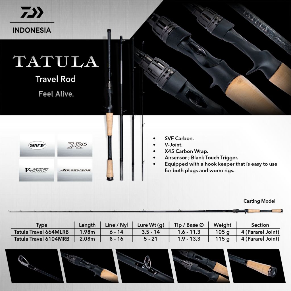 JORAN BC DAIWA TATULA 2026 TRAVEL ROD & MID JOINT FUJI