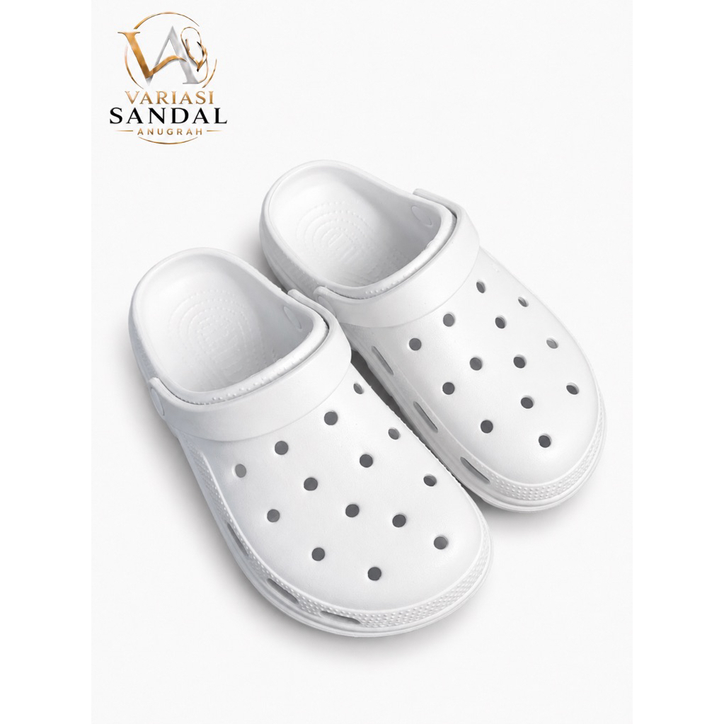 Sandal Pria dan Wanita Crocs Classic Clog Putih Anti Slip-nyaman,Anti Air