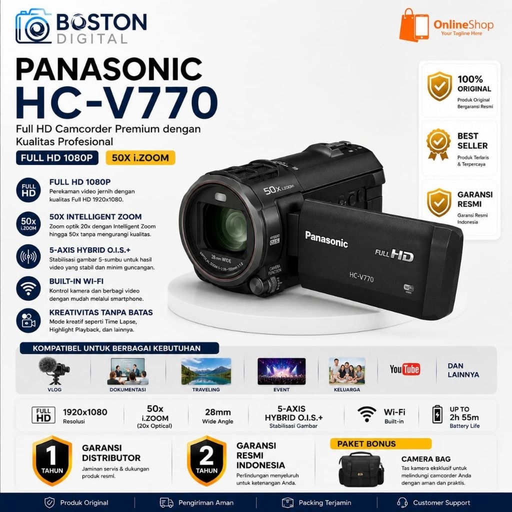 PANASONIC HC-V770 FULL HD / HANDYCAM HC-V770 / V770