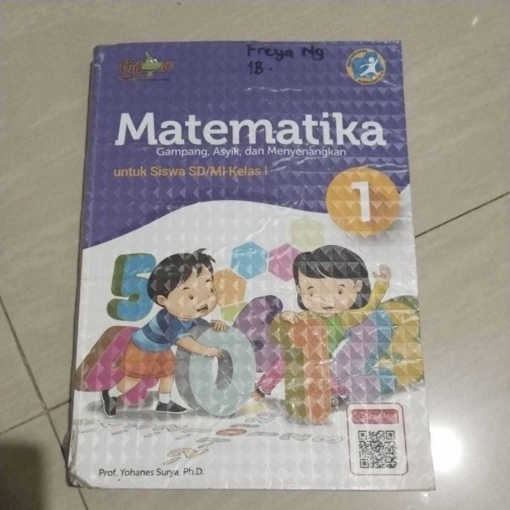 BUKU ORI BUKU MATEMATIKA SD KELAS 1 PENERBIT GASING BERDASARKAN KURIKULUM 2013