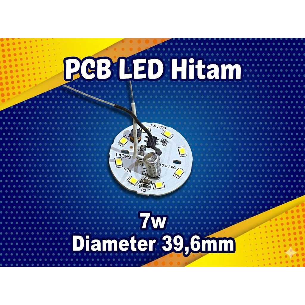 PCB LED AC 7watt Hitam