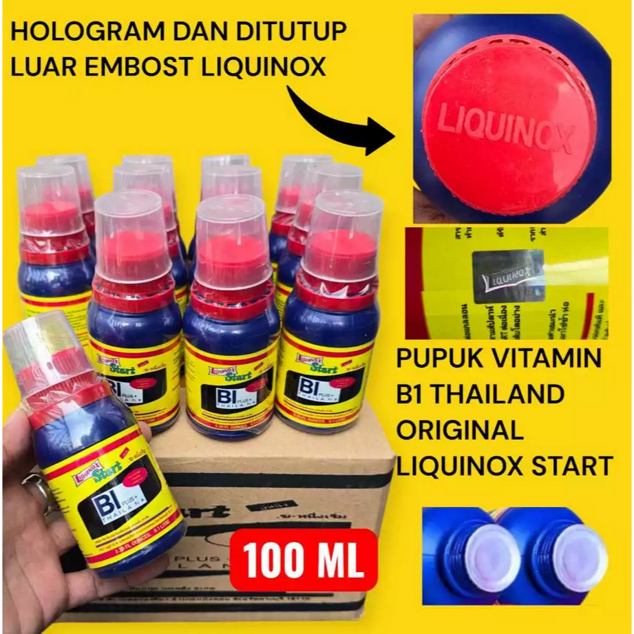 Pupuk Vitamin B1 Thailand Import By Liquinox Start Kemasan Pabrik 100 ml – Nutrisi Andal Penunjang A
