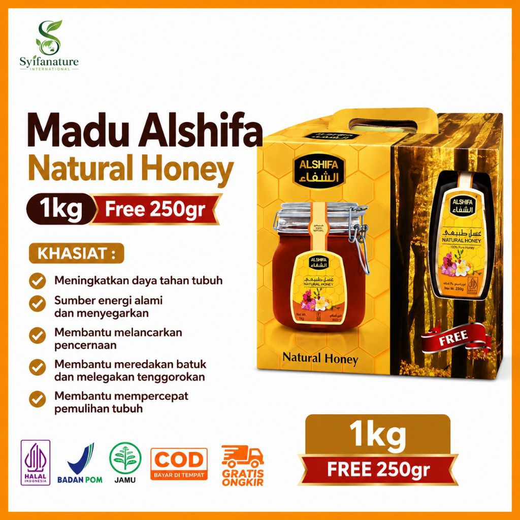 Madu Alshifa 1kg Free 250gr