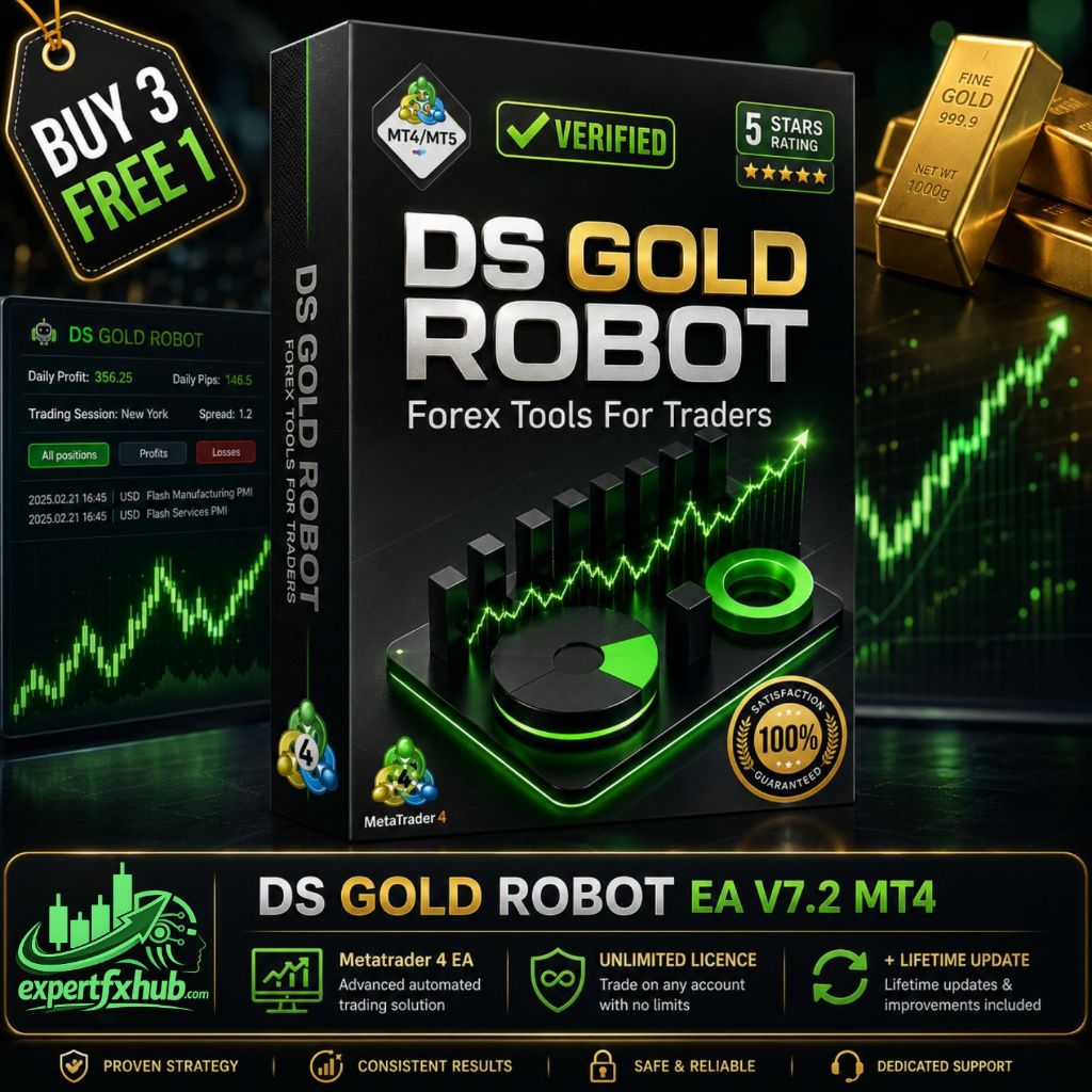 v7.2 DS Gold Robot EA Metatrader 4 Expert Advisor, scalping trading bot unlimited licence and free l