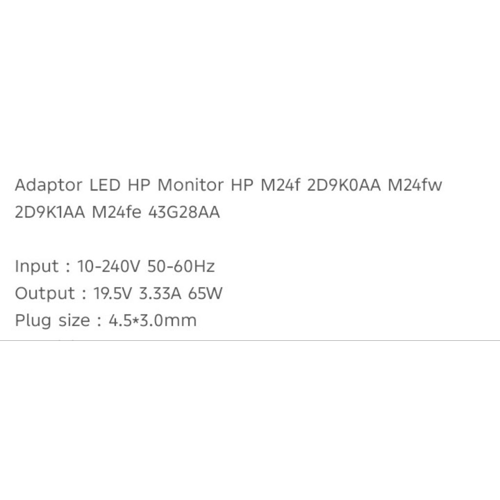 adapter monitor led merk HP m24f