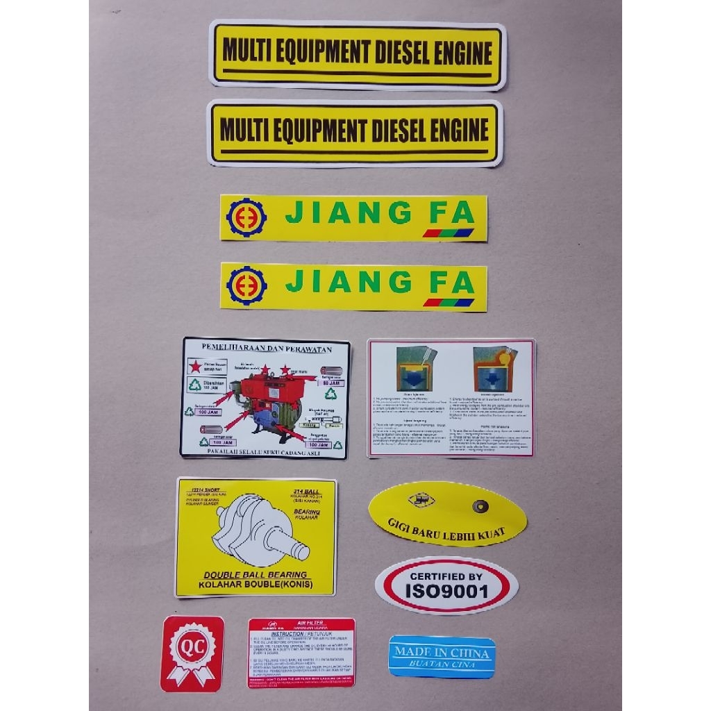 Stiker Mesin Diesel JIANG FA