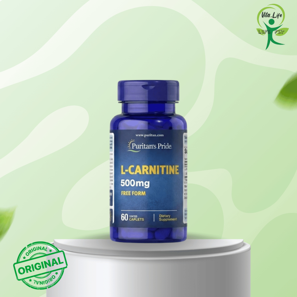 Puritan's Pride L-Carnitine 500mg 60 Capsules Original L-Carnitine Supplement