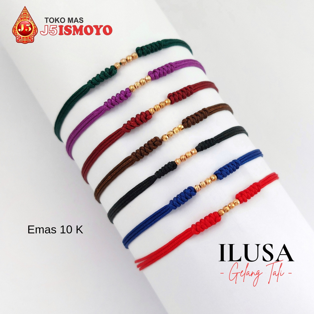 Gelang Tali Kombinasi Emas Model Ilusa J5 Ismoyo